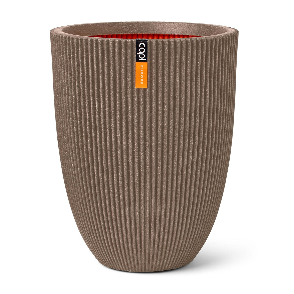 Vaas elegant laag Groove NL 34x46 warm taupe